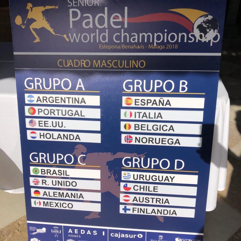 Padel Weltmeisterschaften der Senioren 2018 Tableau